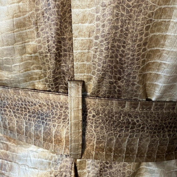 Helene Berman Python Print Tan Trench Coat Anthropologie size XS - Picture 4 of 11
